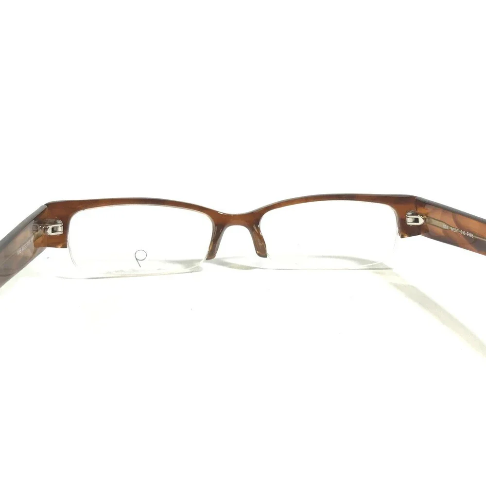 Nine West Petite Eyeglasses Frames 316 FM5 Brown Rectangular Half Rim 49-16-140